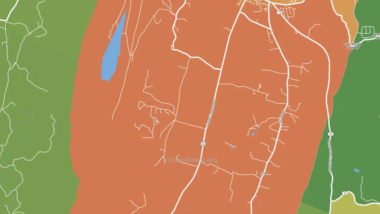 Cito, PA Map of Vandalism Rates