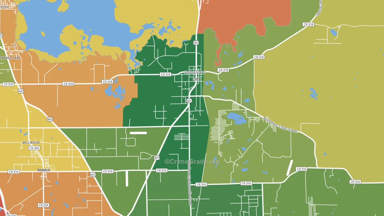 Citra, FL Map of Vandalism Rates