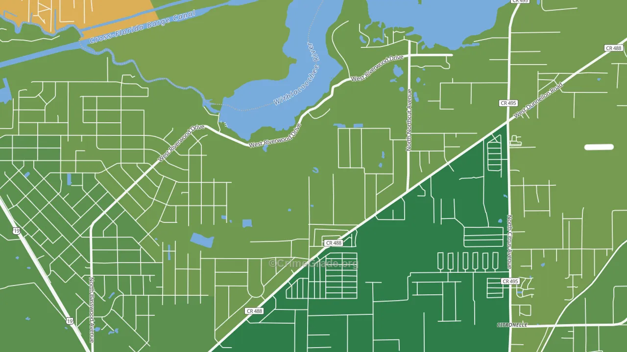 Citronelle, FL Map of Vandalism Rates