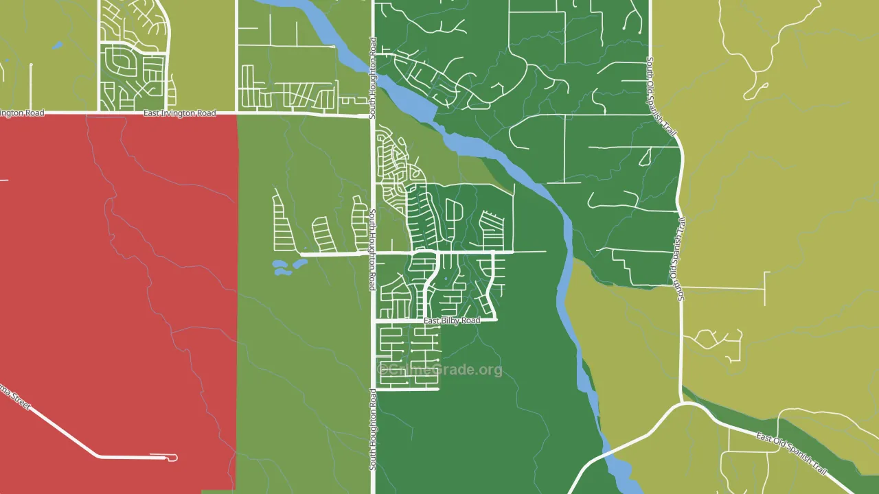 Civano, Tucson, AZ Map of Vandalism Rates