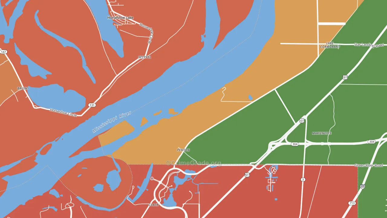 Clack, MS Map of Vandalism Rates