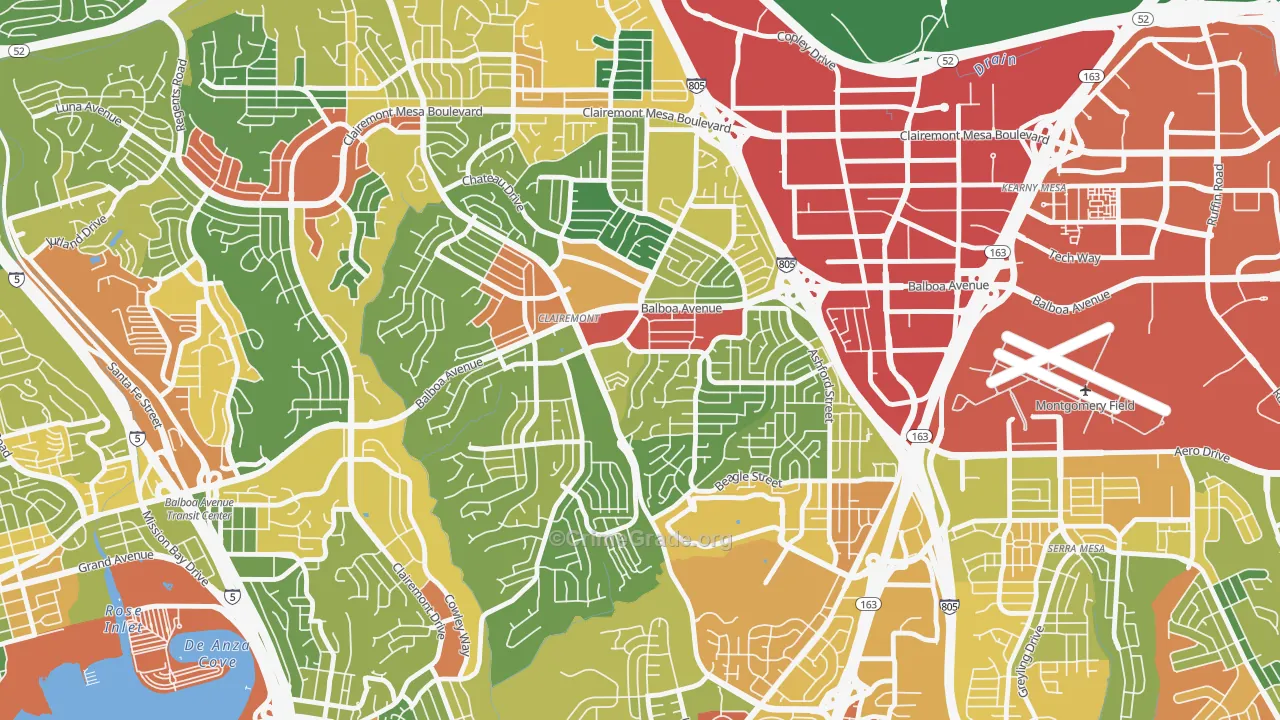 Clairemont Mesa, San Diego, CA Map of Vandalism Rates