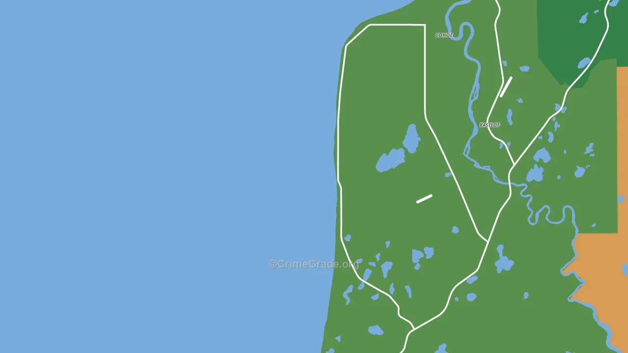 Clam Gulch, AK Map of Vandalism Rates