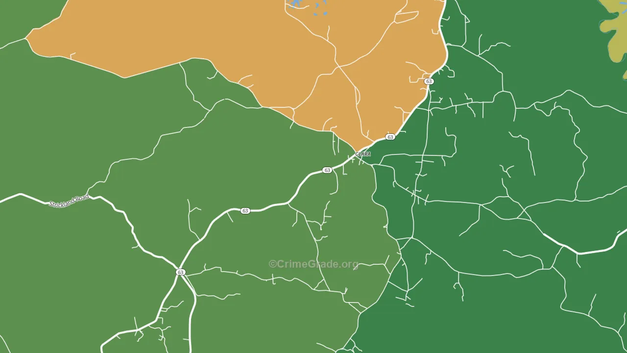Clara, MS Map of Vandalism Rates