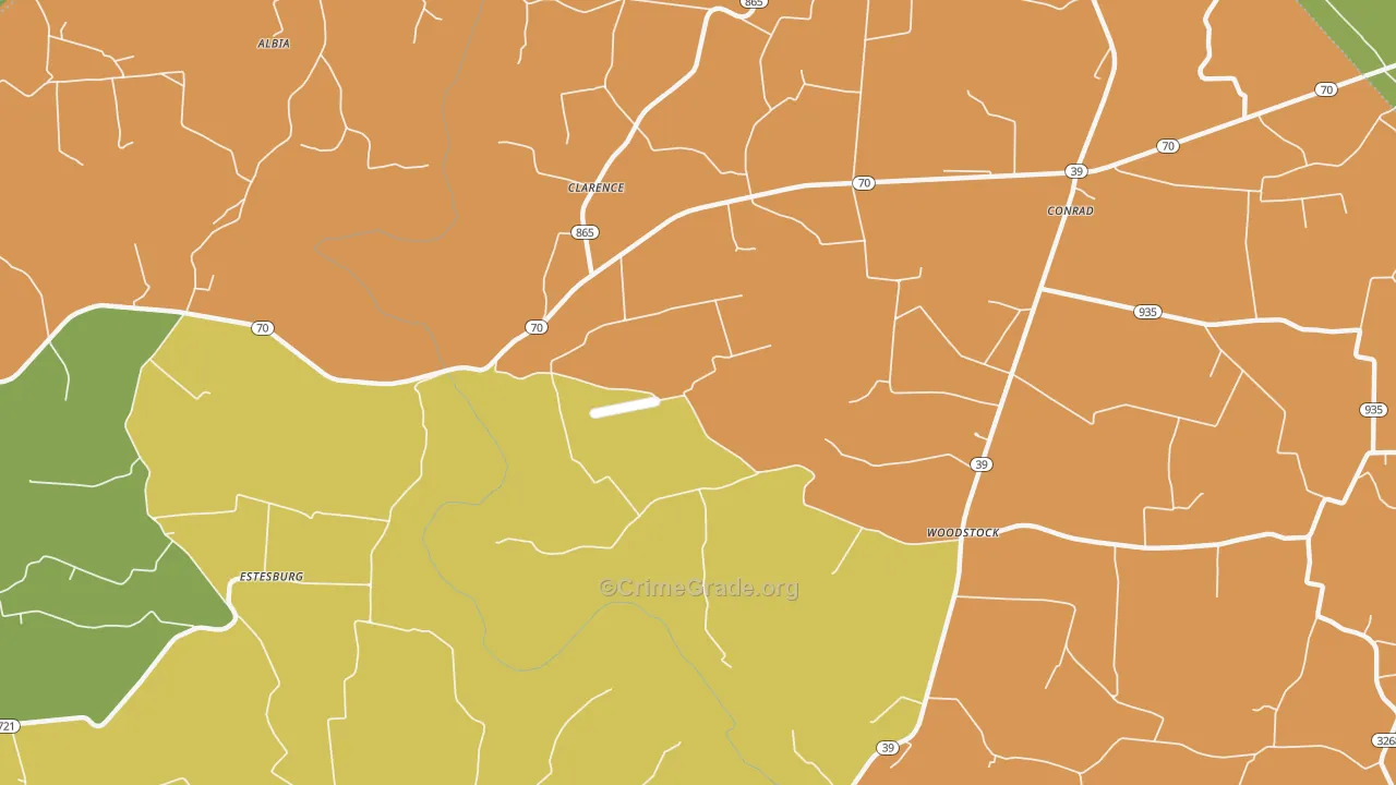Clarence, KY Map of Vandalism Rates