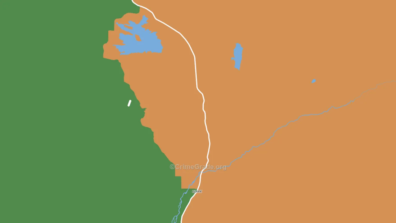 Clark, CO Map of Vandalism Rates