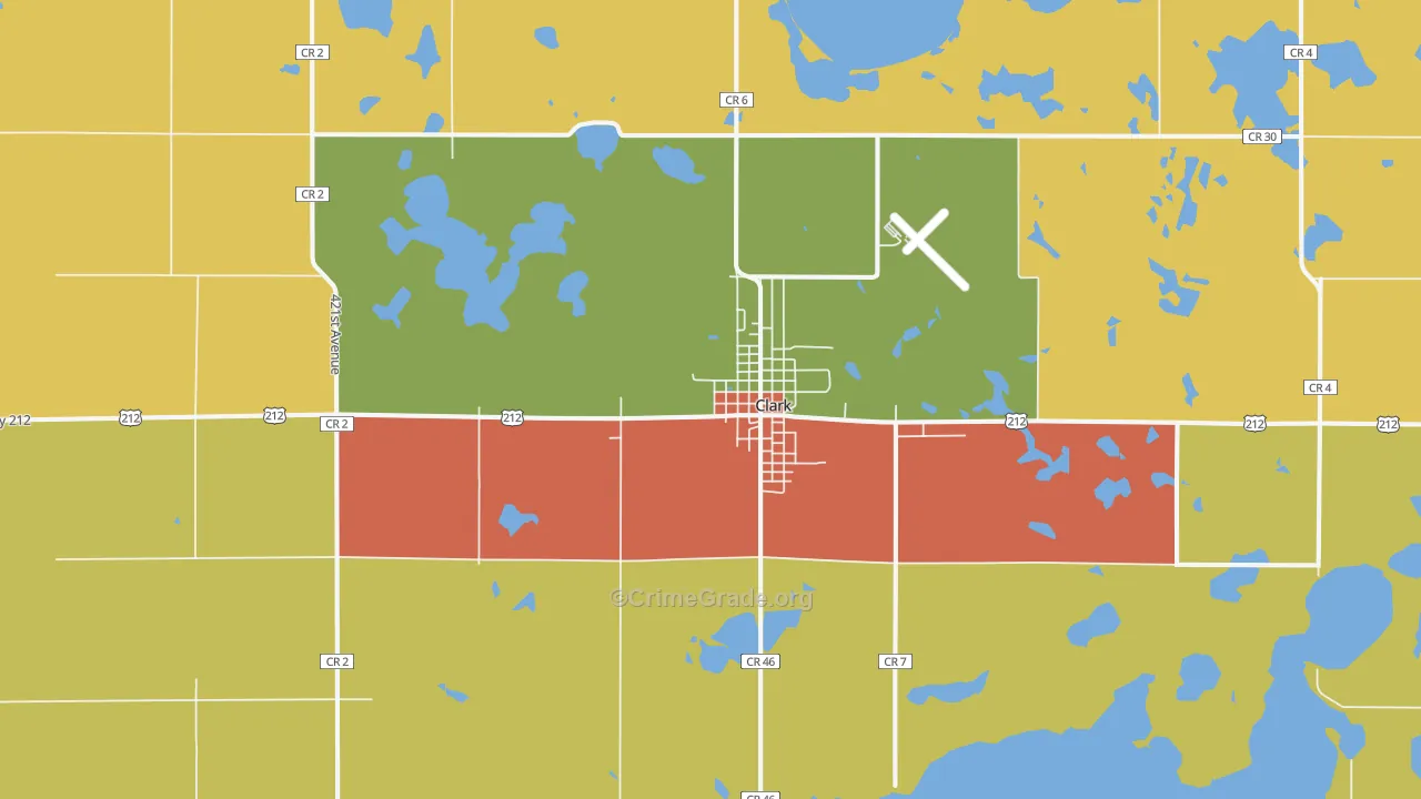 Clark, SD Map of Vandalism Rates