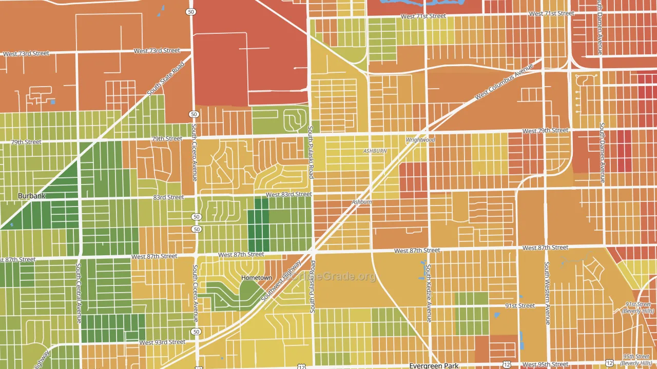 Clarkdale, Chicago, IL Map of Vandalism Rates