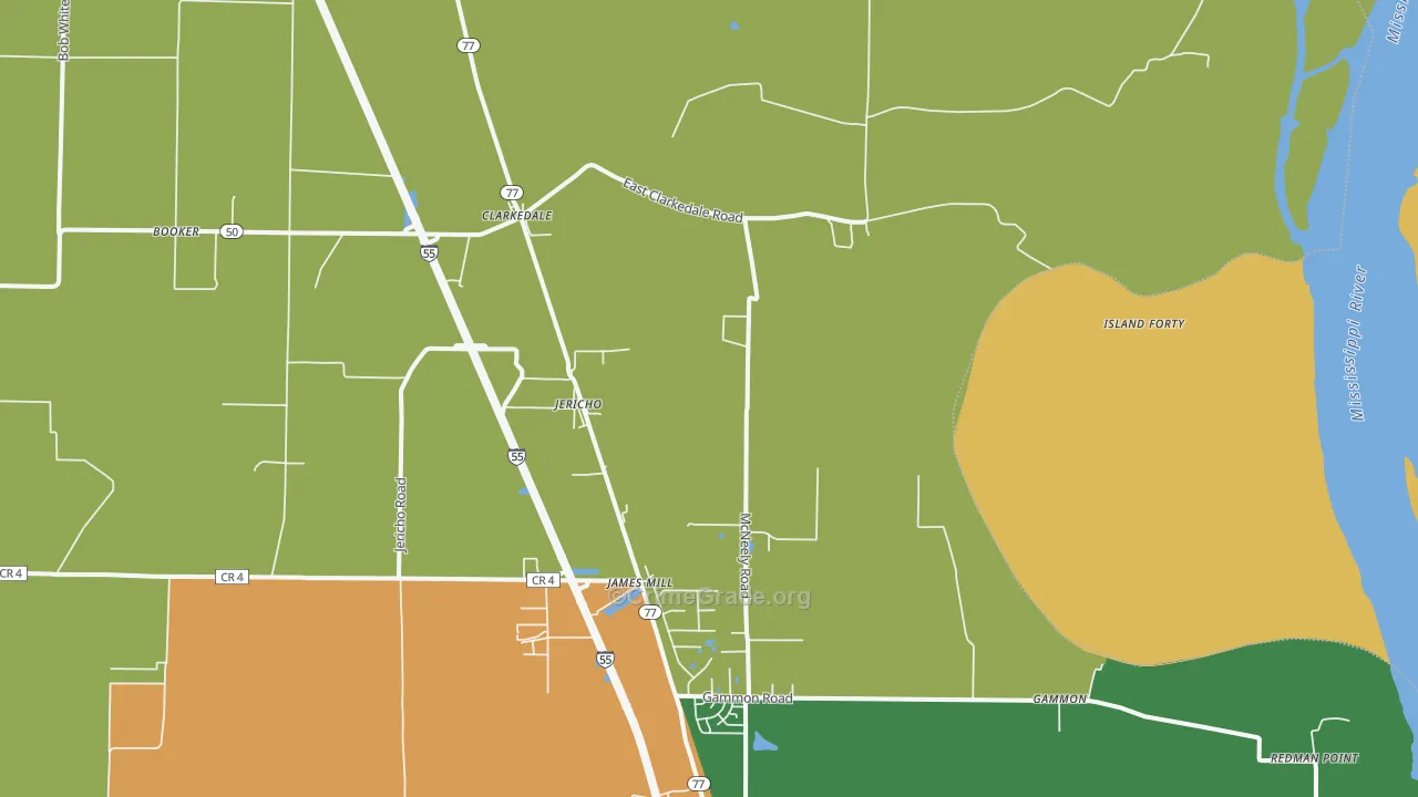 Clarkedale, AR Map of Vandalism Rates