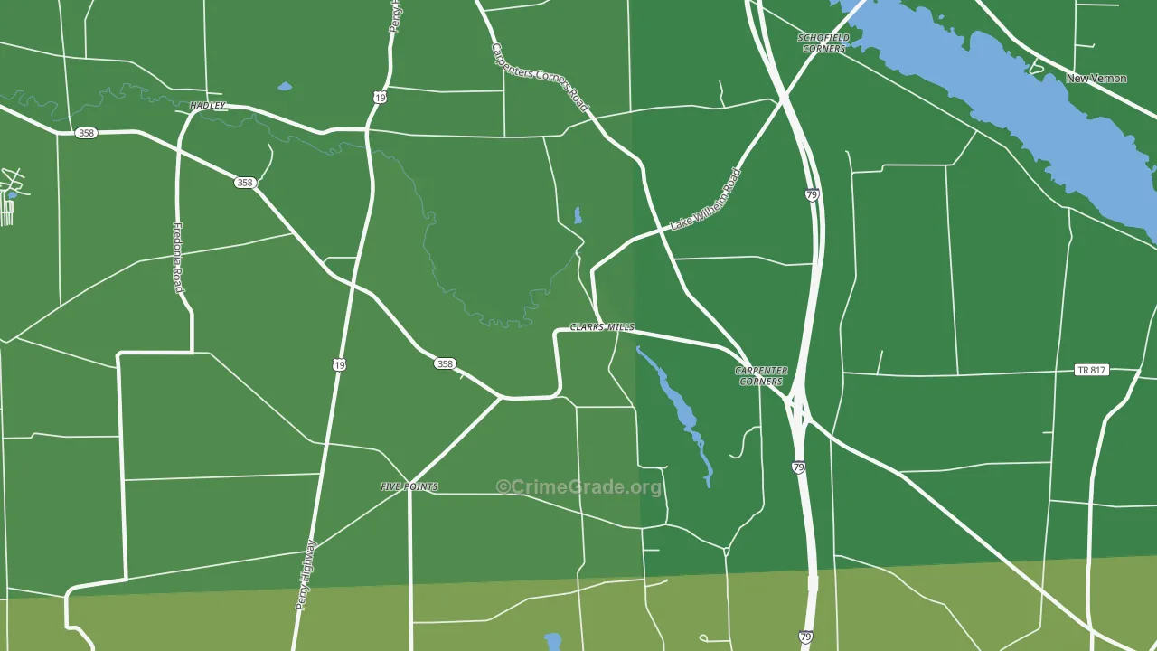 Clarks Mills, PA Map of Vandalism Rates