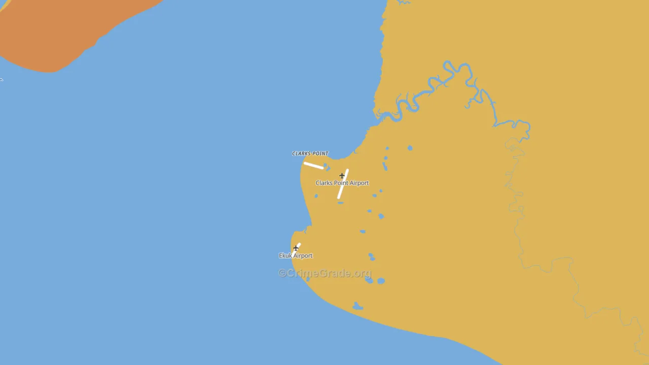 Clarks Point, AK Map of Vandalism Rates
