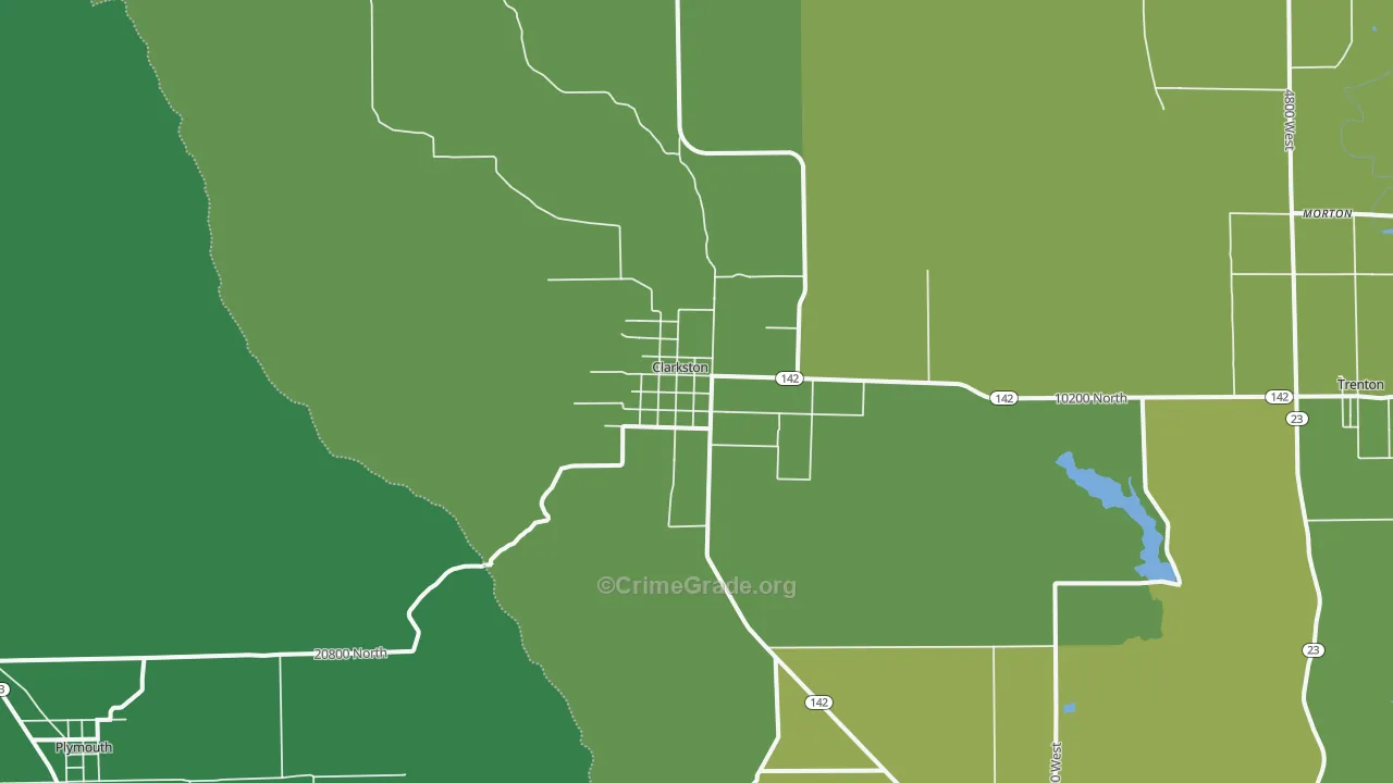 Clarkston, UT Map of Vandalism Rates