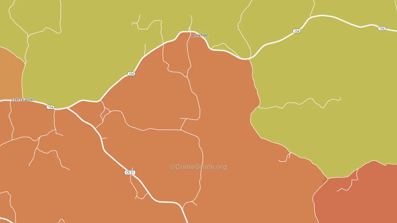 Clarksville, AL Map of Vandalism Rates