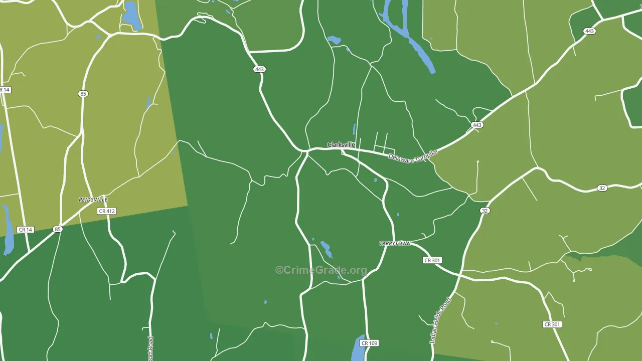 Clarksville, NY Map of Vandalism Rates