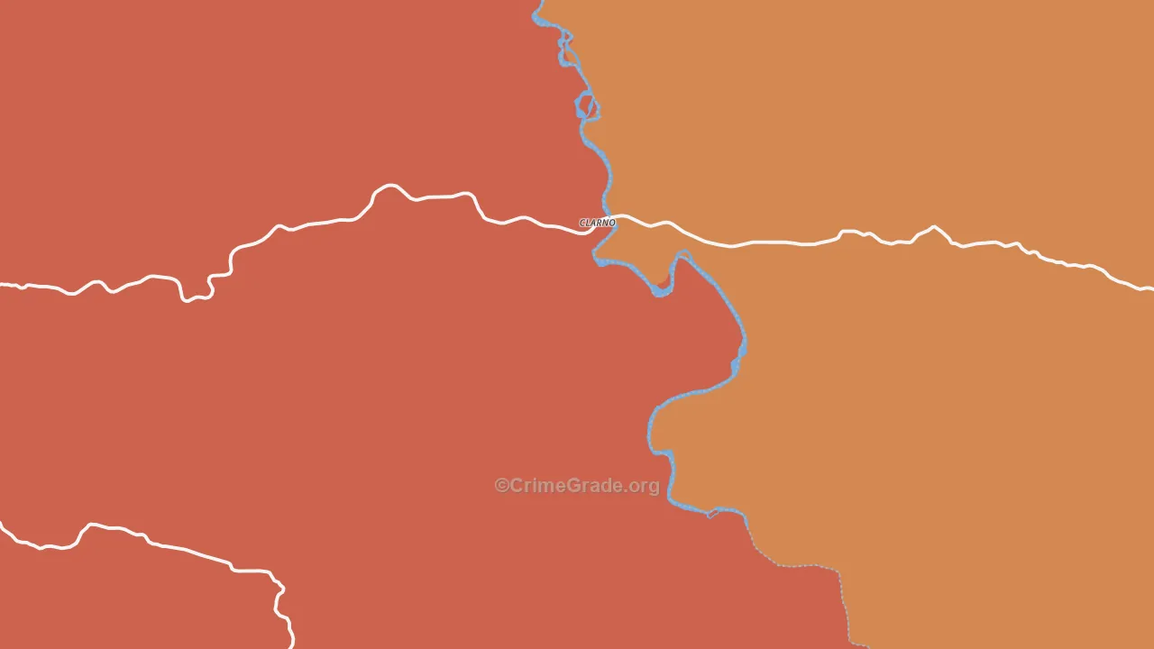 Clarno, OR Map of Vandalism Rates