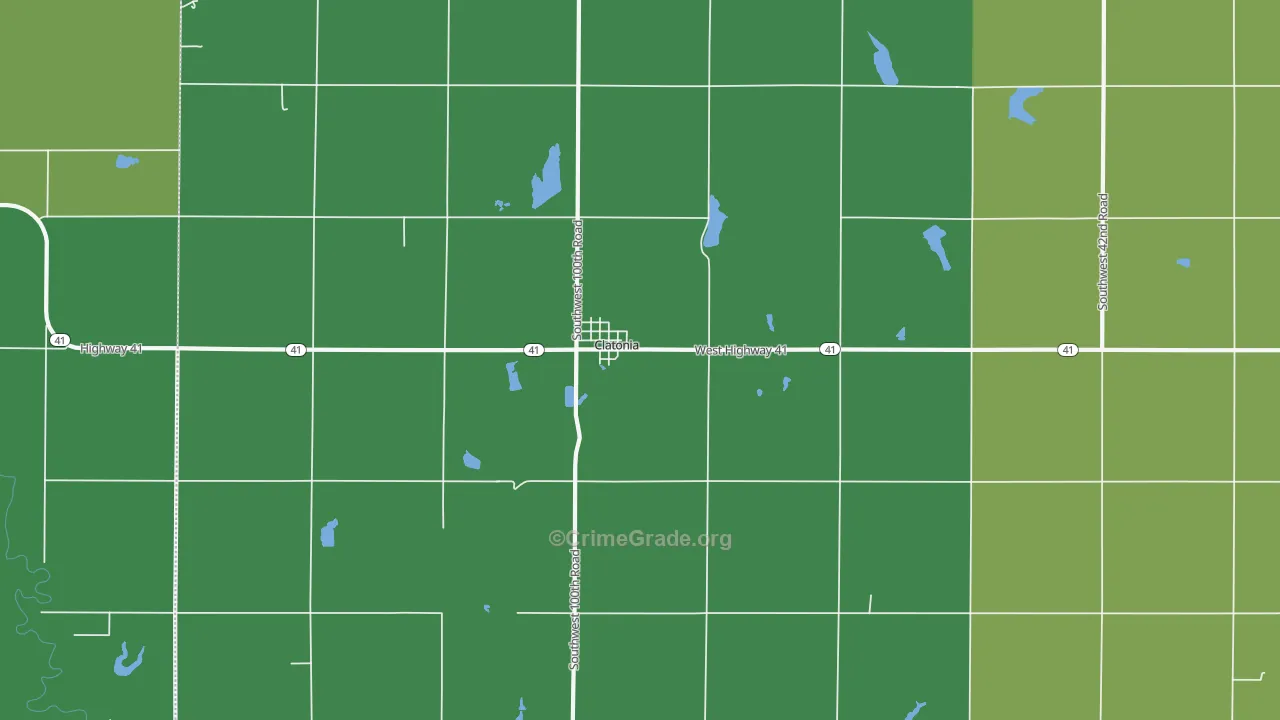 Clatonia, NE Map of Vandalism Rates