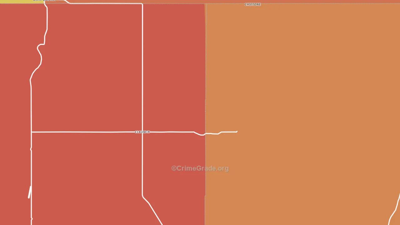 Claunch, NM Map of Vandalism Rates