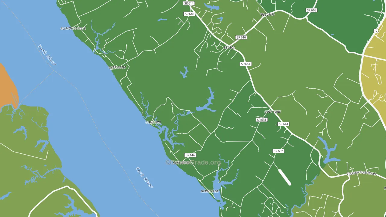 Clay Bank, VA Map of Vandalism Rates