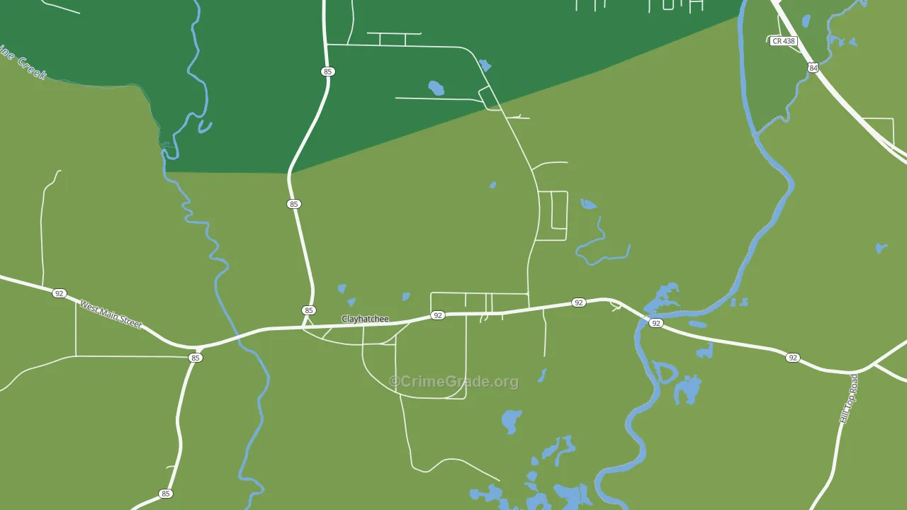 Clayhatchee, AL Map of Vandalism Rates