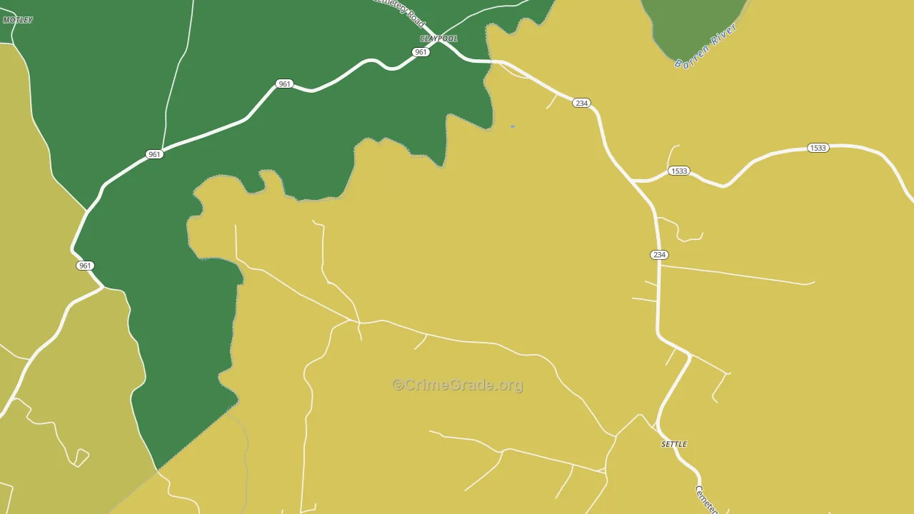 Claypool, KY Map of Vandalism Rates