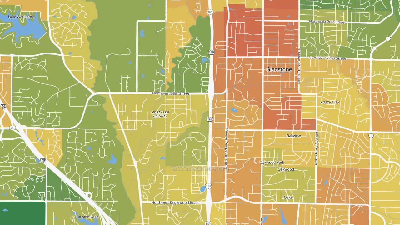Clayton, Kansas City, MO Map of Vandalism Rates
