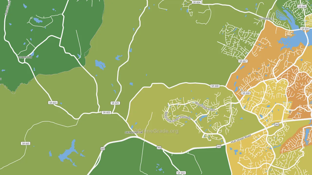 Clayville, VA Map of Vandalism Rates
