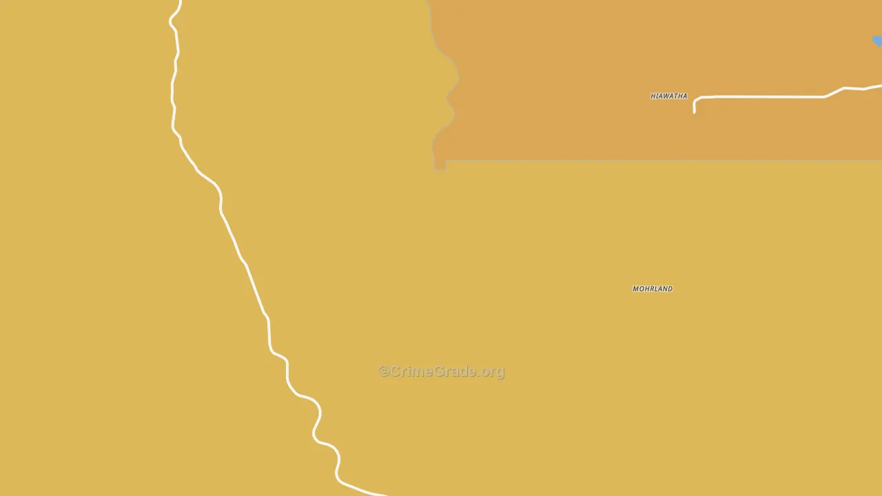 Clear Creek, UT Map of Vandalism Rates