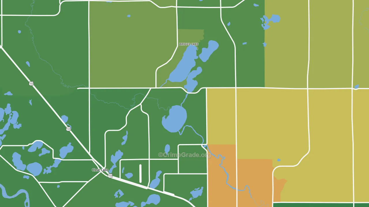 Clear Lake, MN Map of Vandalism Rates