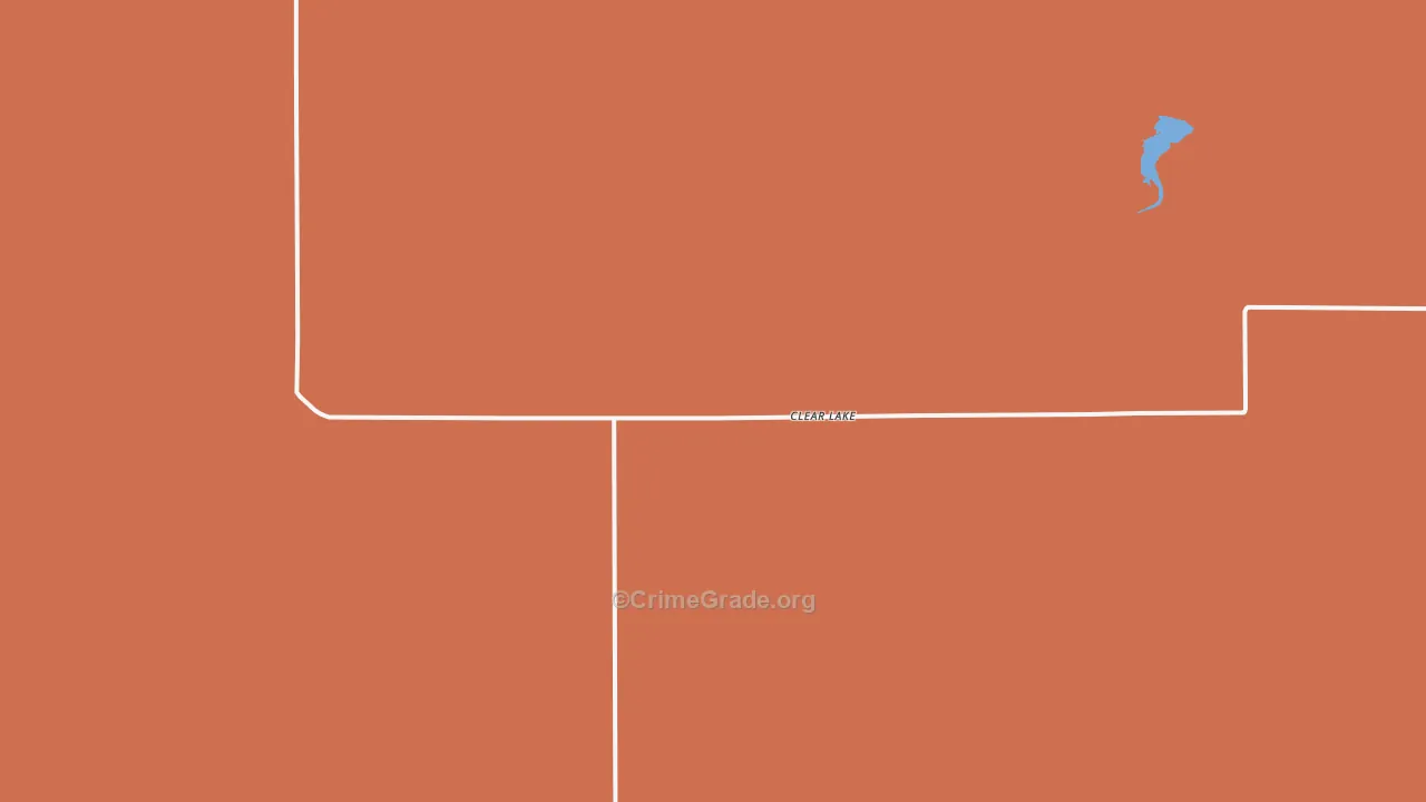 Clear Lake, OK Map of Vandalism Rates