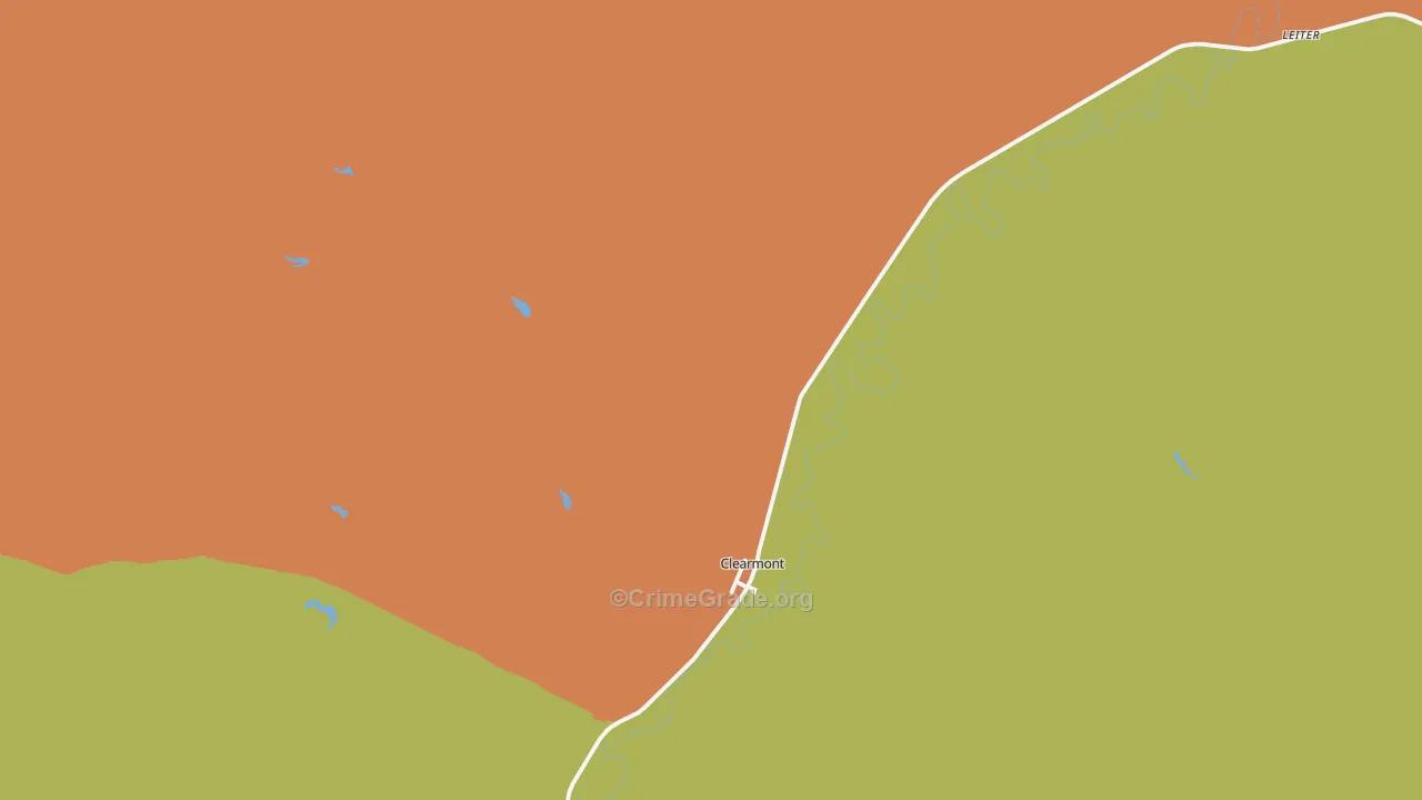Clearmont, WY Map of Vandalism Rates