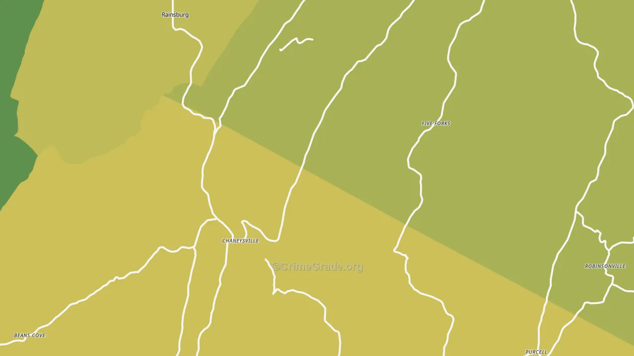 Clearville, PA Map of Vandalism Rates