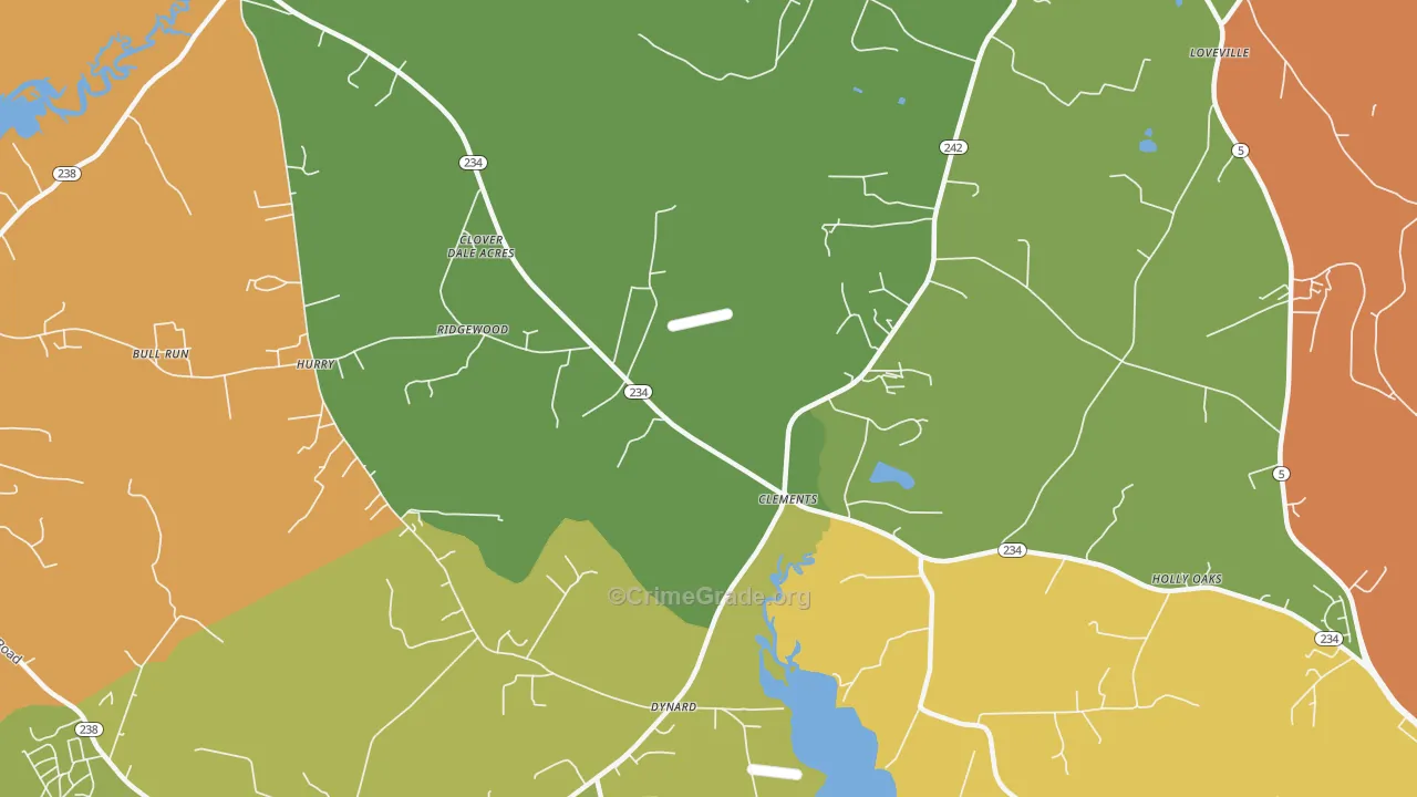 Clements, MD Map of Vandalism Rates