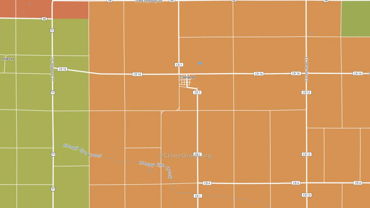 Clements, MN Map of Vandalism Rates