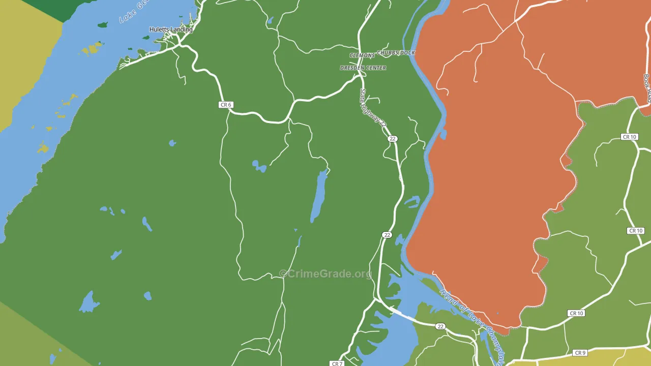 Clemons, NY Map of Vandalism Rates