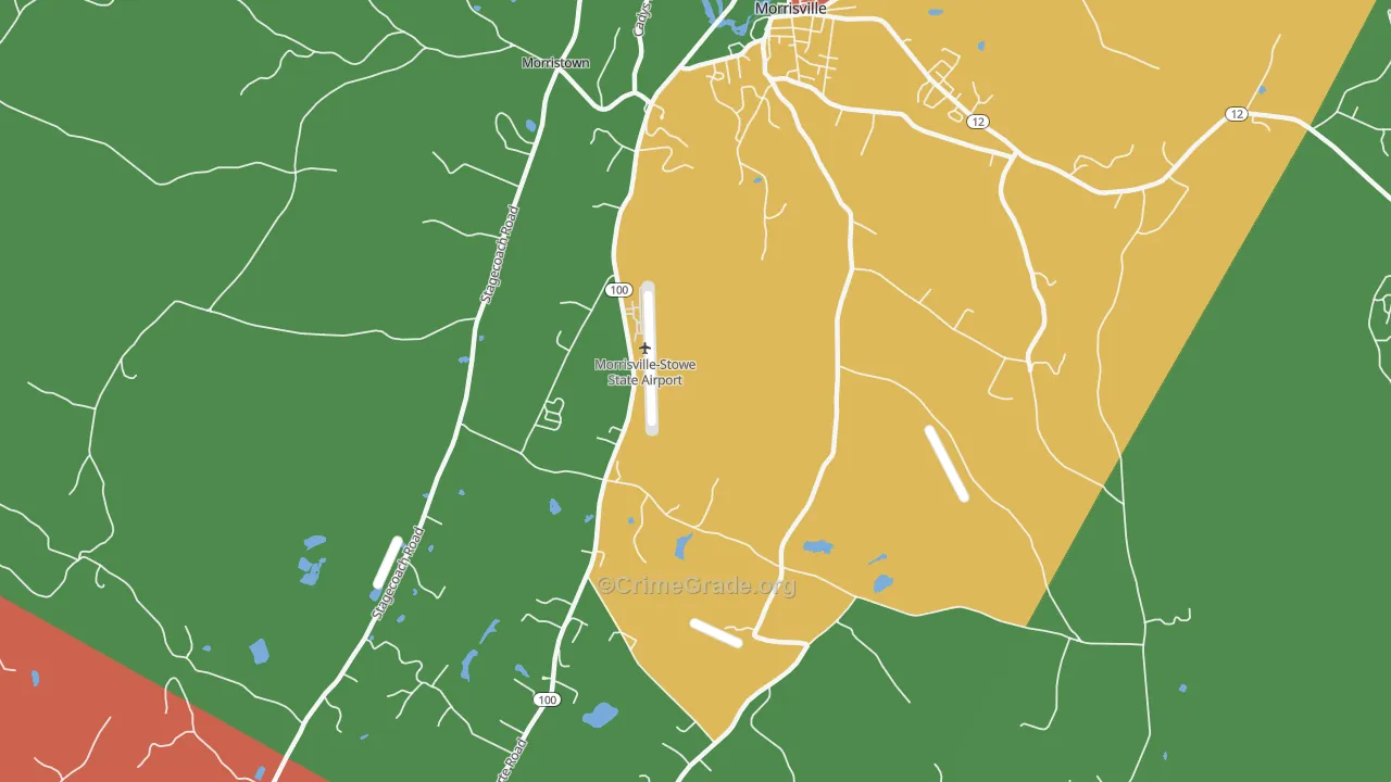 Cleveland Corner, VT Map of Vandalism Rates