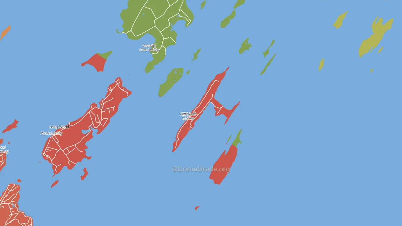 Cliff Island, ME Map of Vandalism Rates