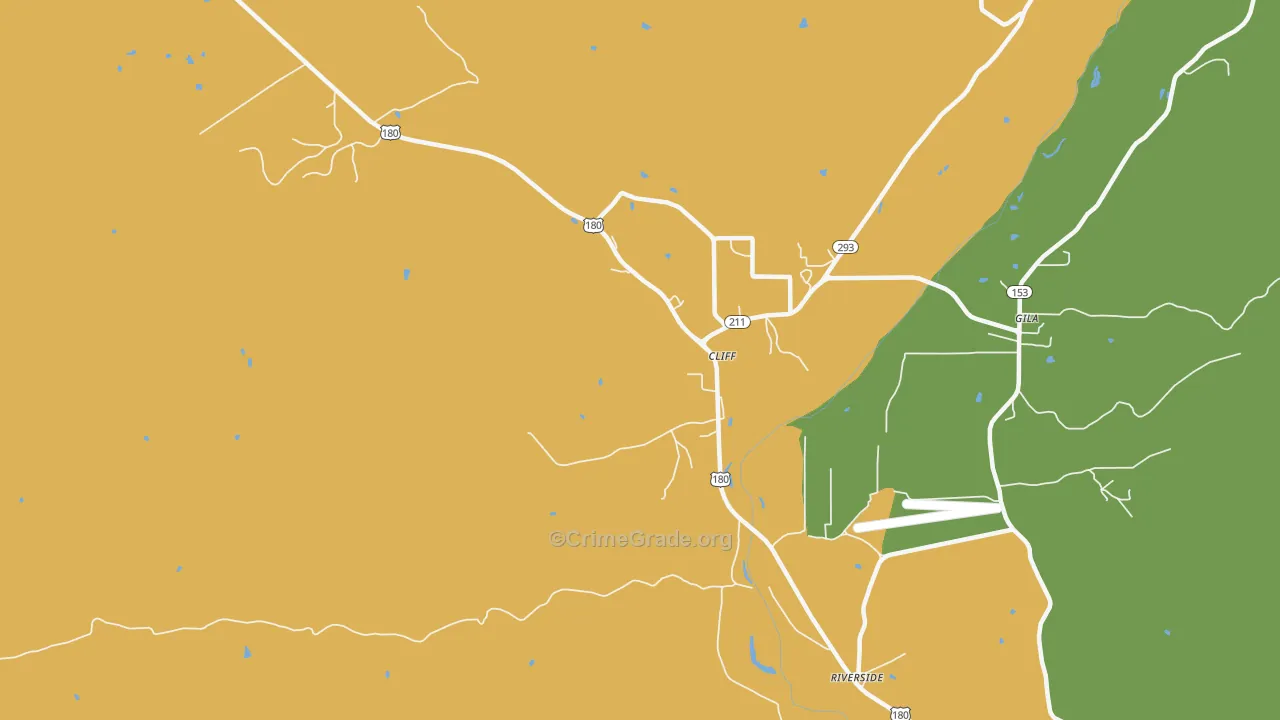 Cliff, NM Map of Vandalism Rates