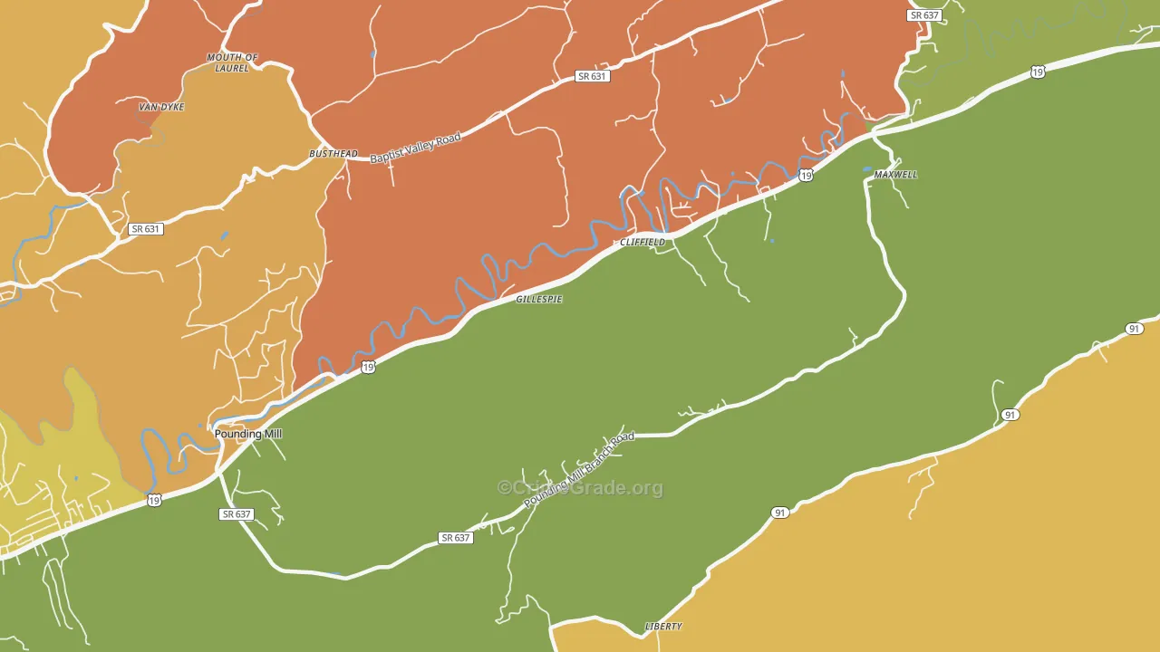 Cliffield, VA Map of Vandalism Rates