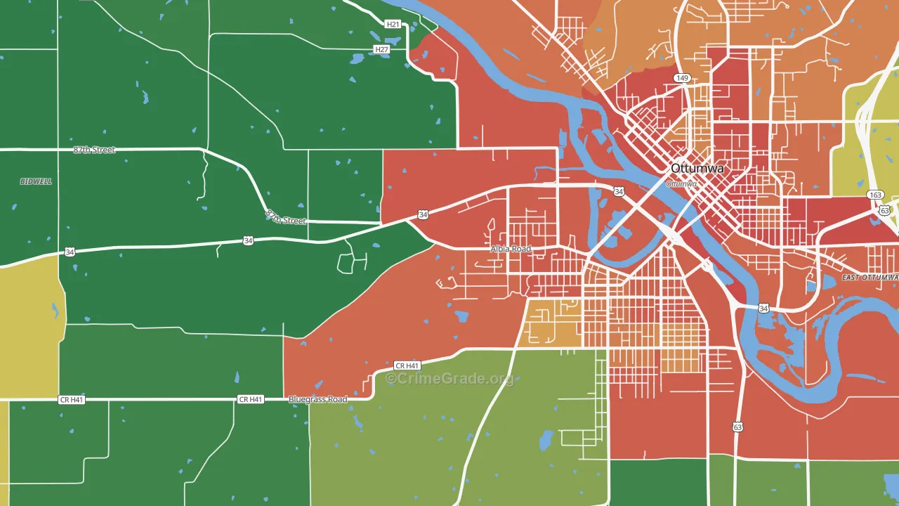 Cliffland, IA Map of Vandalism Rates