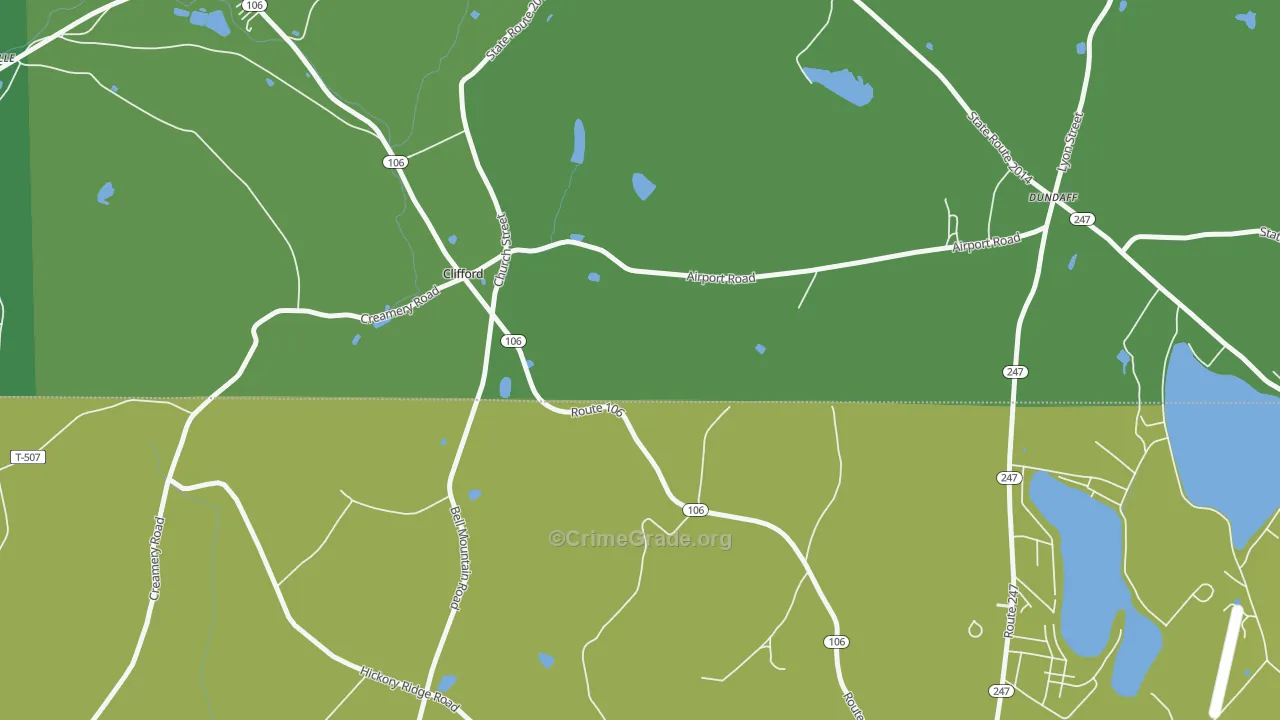 Clifford, PA Map of Vandalism Rates