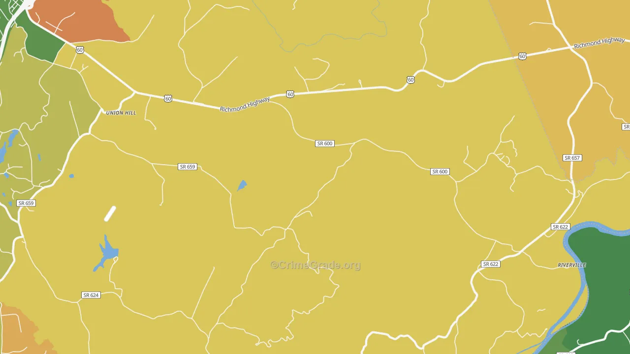 Clifford, VA Map of Vandalism Rates