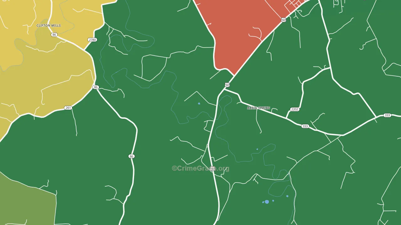 Clifton Mills, KY Map of Vandalism Rates
