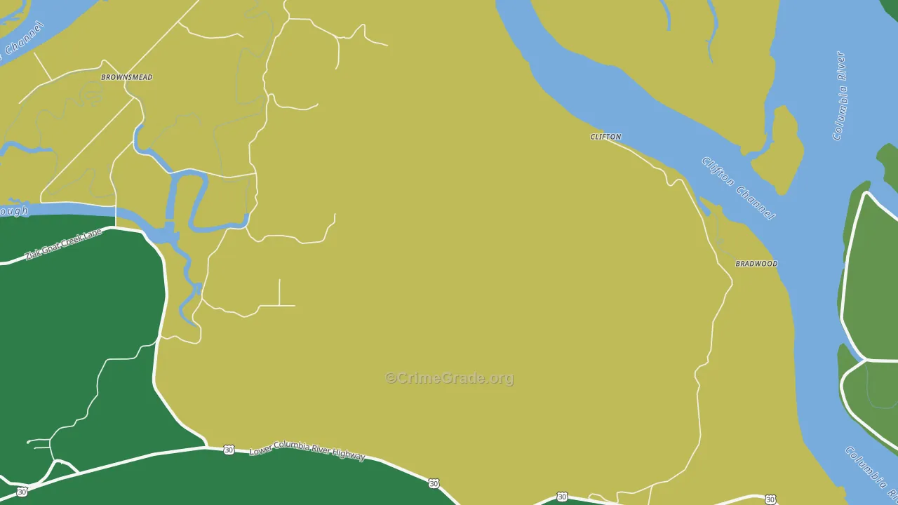 Clifton, OR Map of Vandalism Rates