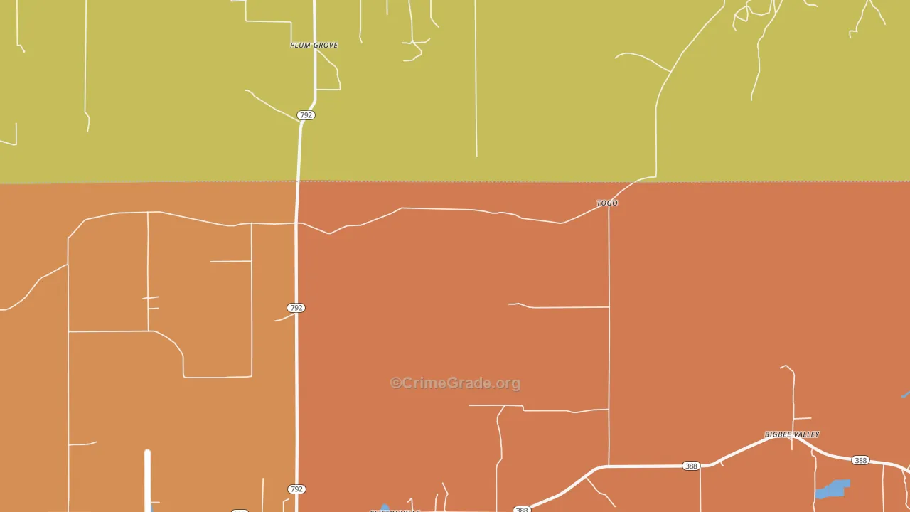 Cliftonville, MS Map of Vandalism Rates