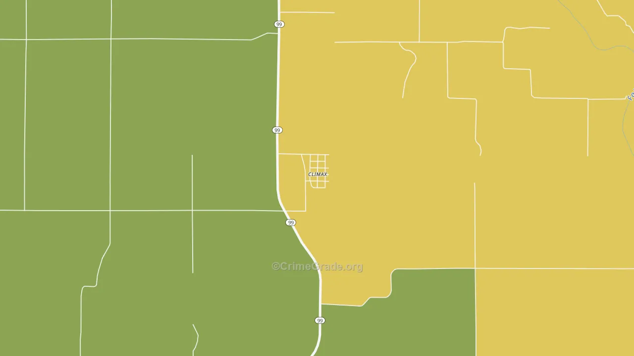 Climax, KS Map of Vandalism Rates