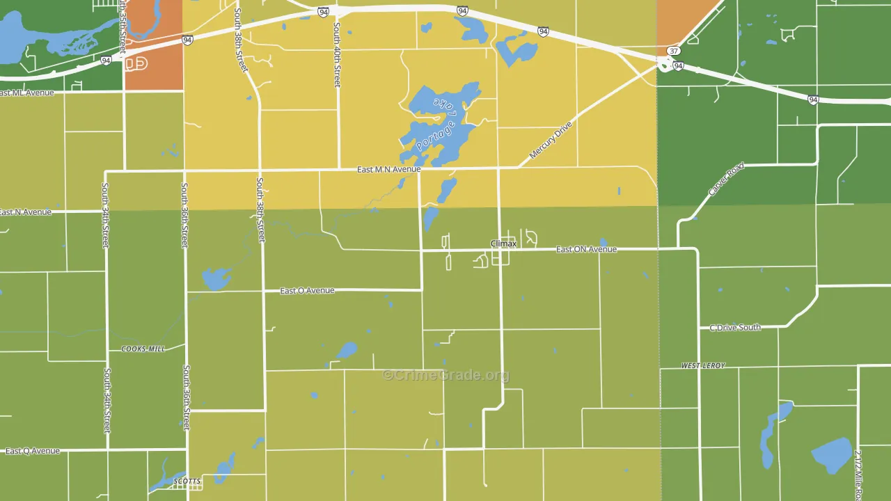 Climax, MI Map of Vandalism Rates