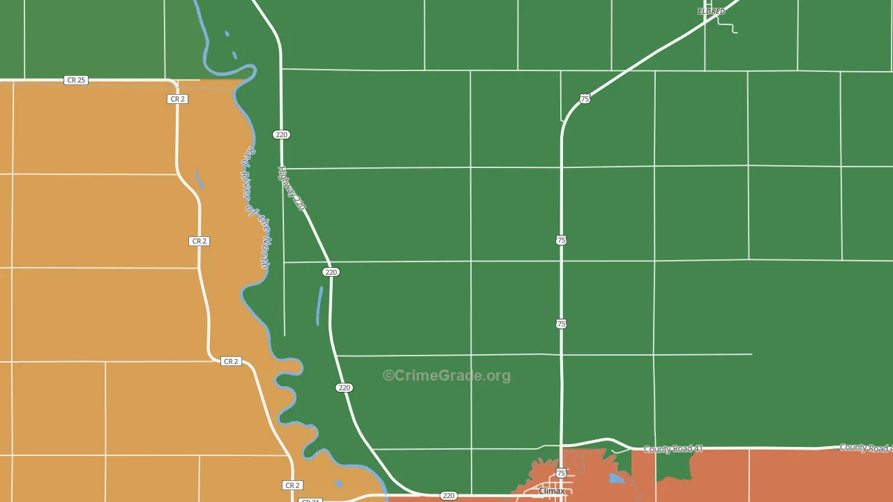 Climax, MN Map of Vandalism Rates