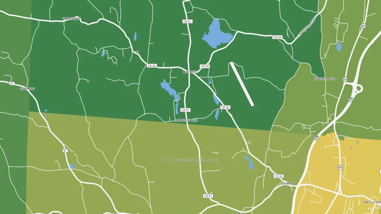 Climax, NY Map of Vandalism Rates