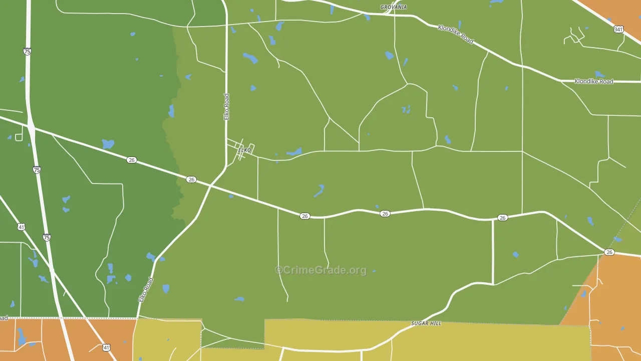 Clinchfield, GA Map of Vandalism Rates