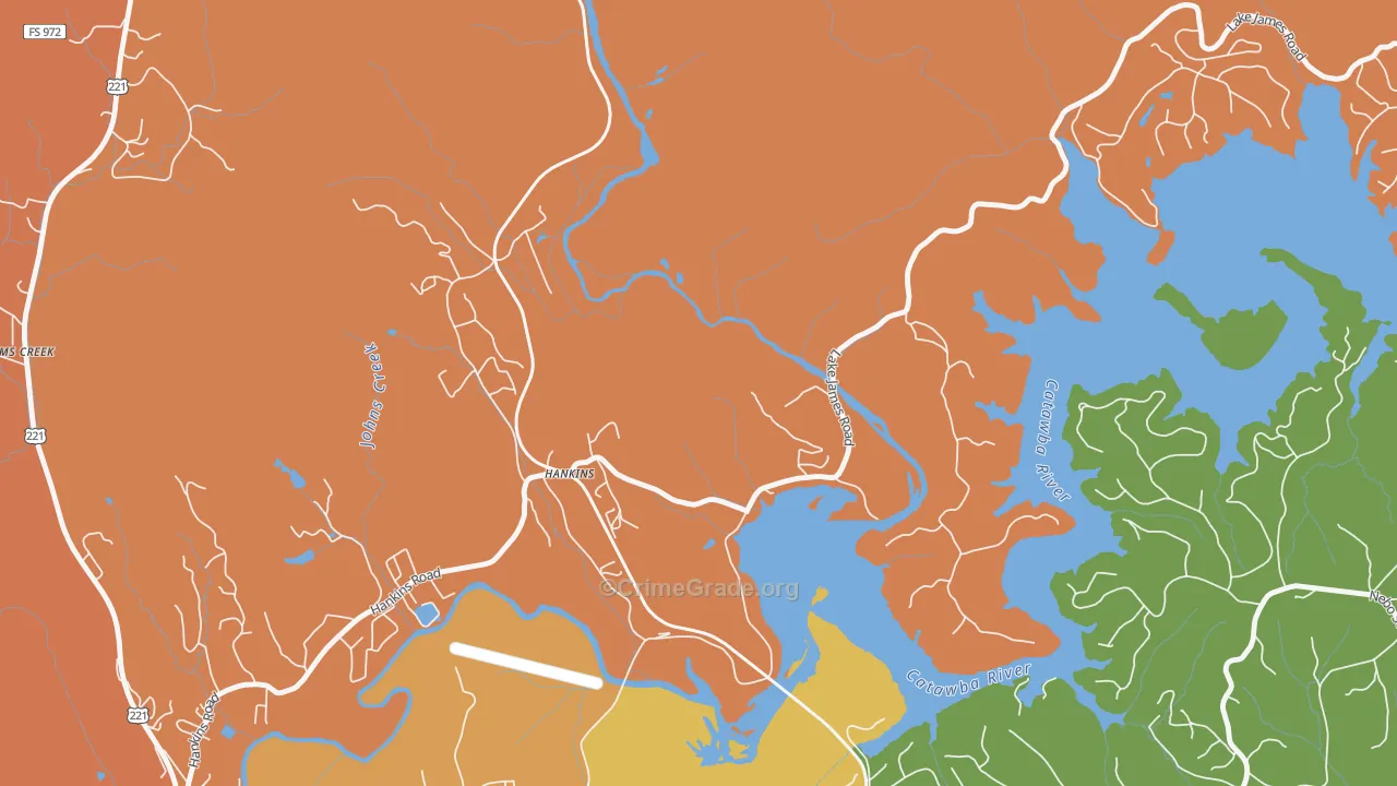 Clinchfield, NC Map of Vandalism Rates